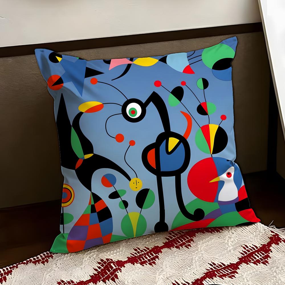 JJoan MMiros Art Cushion Cover Reversible Soft Durable Pillow Cover Home Car MultiScene Use for Daily Comfort