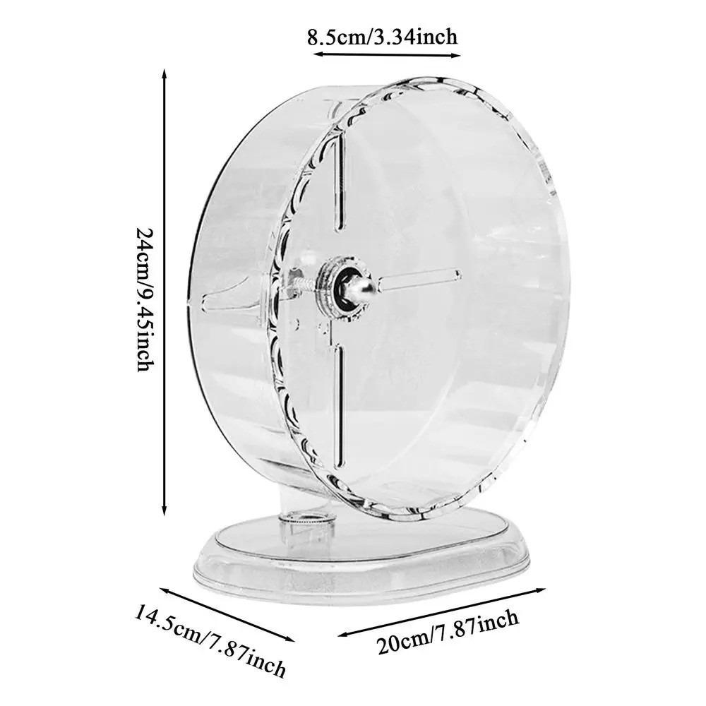 1pc Silent Hamster Running Wheel Transparent Easy To Disassemble Running Exercise Toy Widened Small Pet Toy Pets Accessories