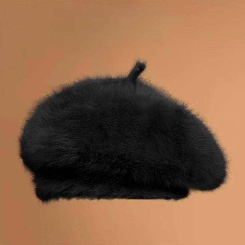 Keep Warm Painter Caps Plush British Beanie Hat Comfortable Women Berets  Girls