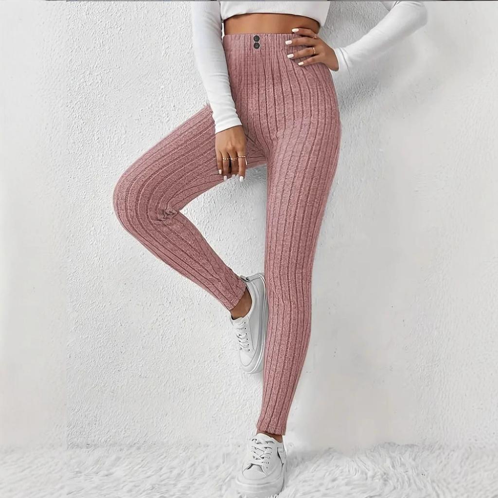Autumn and Winter Slim Tight Sweatpants Simple Casual Thickened High-waist Leggings Fashion