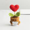 Homemade Crocheted Plant Pots Creative Knitted Pots Cute Positive Encouragement Pots