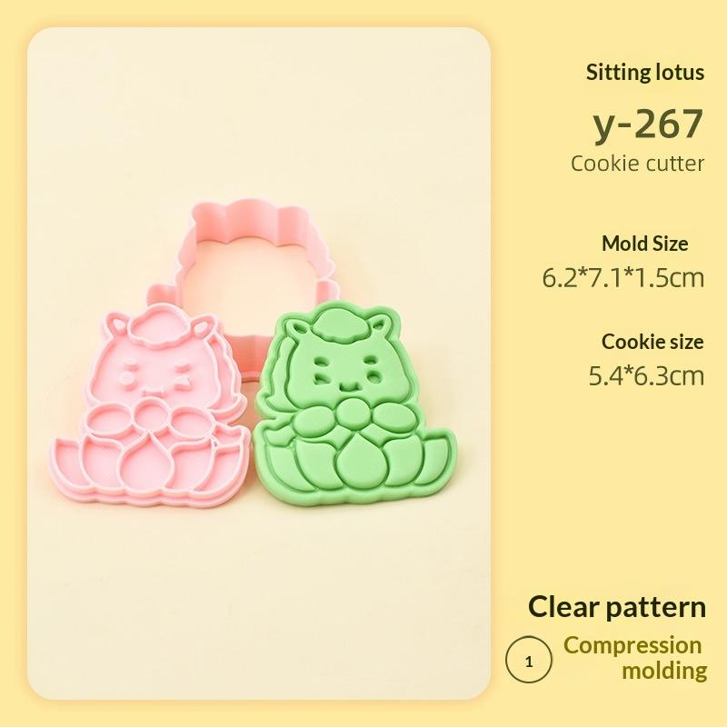 2026 DIY Chinese New Year Cartoon Biscuit Mould Cookie Cutter 3D Pressing Baking Mould Spring Festival Decorating Tools