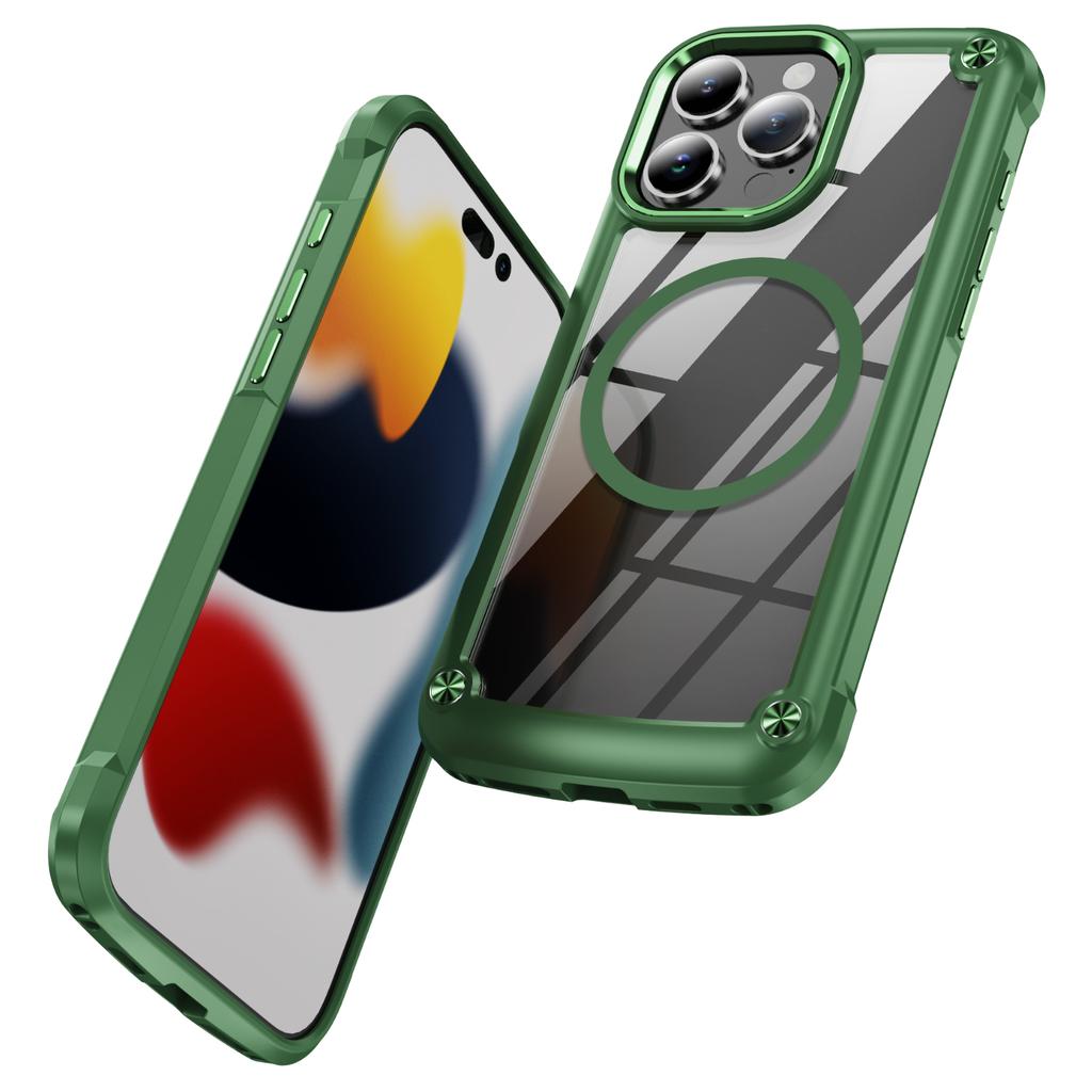 Heavy Armor Duty Air Bag Magnetic Case for For Iphone 17 Air 16 15 14 Plus 13 12 11 Pro Max Wireless Charge Shockproof Bumper Cover