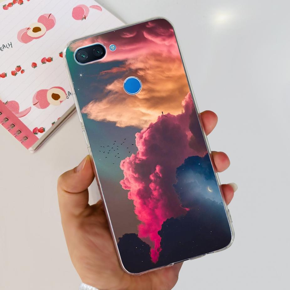 For Xiaomi Mi 8 Lite Case Cute Painted Cover Clear Silicone Phone Case For Xiaomi Mi 8 Lite 8Lite Back Cover 6.26'' Fundas Coque