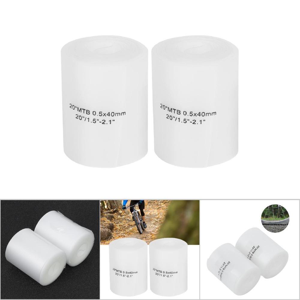 2Pcs Polyurethane Bike Tire Liner White Bike Tire Puncture Proof Belt  Bicycle Accessory