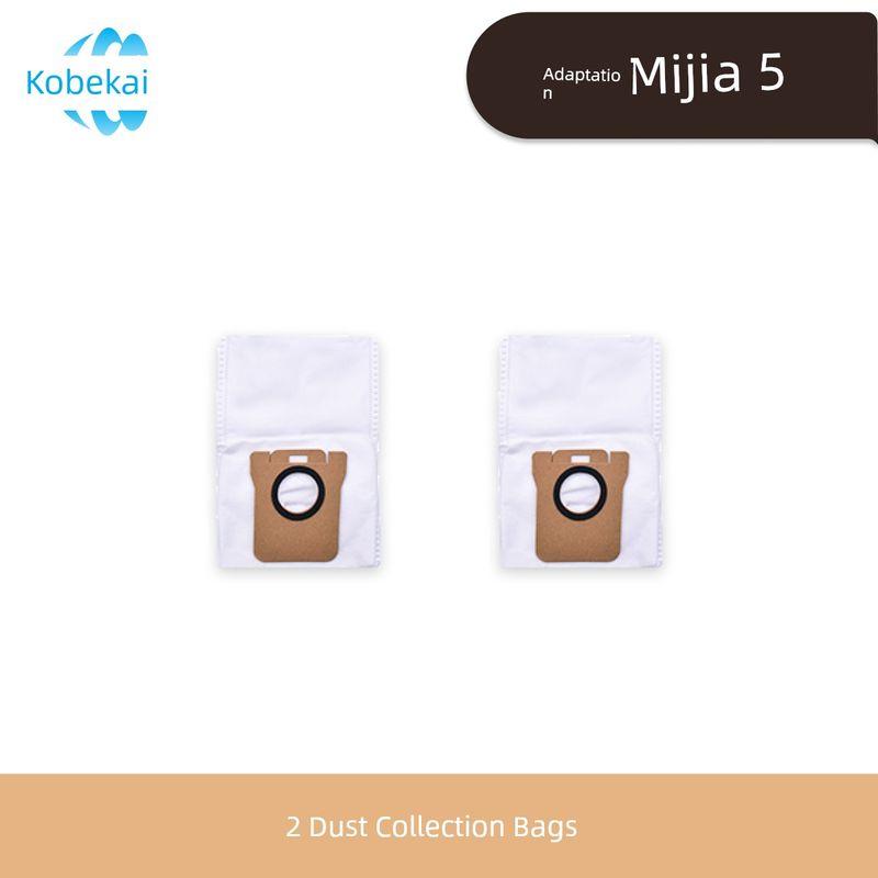 

Suitable for Mijia Xiaomi Sweeping and Mopping Robot 5 Accessories: Main Brush, Side Brush, Filter, Mop, Cleaning Fluid, Dust Bag, Consumables [Mijia Sweeping and Mopping 5] 2 Dust Bags