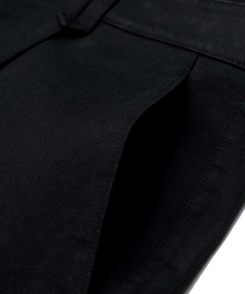 CONNECT KINLOCH Washed Cotton Bermuda Pants [Black]