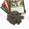 40 Antique Metal Buff Counter Tokens with Velvet Bags, Magic the Gathering Tokens, Creatures, Stats or Loyalty Counters, MTG CCG Card Game Accessories