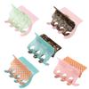 Simple Hair Bun PVC Material Checkered Claw Clip Hair Volume Multi-practical Shark Clip