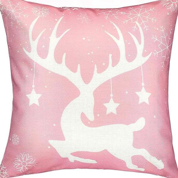 

New Christmas Pillowcase Elk Cartoon Printed Pillow Home Sofa Pillow Bedroom Living Room Cushion 45 * 45Cm [without core]