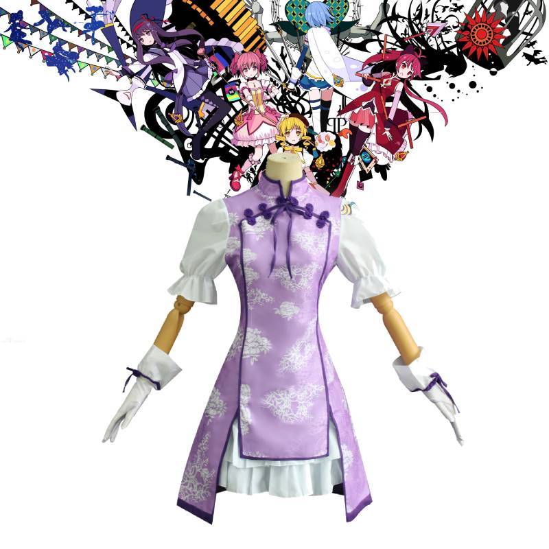 Puella Magi Madoka Magica Akemi Homura Cosplay Costume Polyester Kimono For Anime Role Play