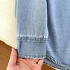 Unisex Washed Denim Long-Sleeve Loose Shirt, Casual Spring/Autumn Outerwear