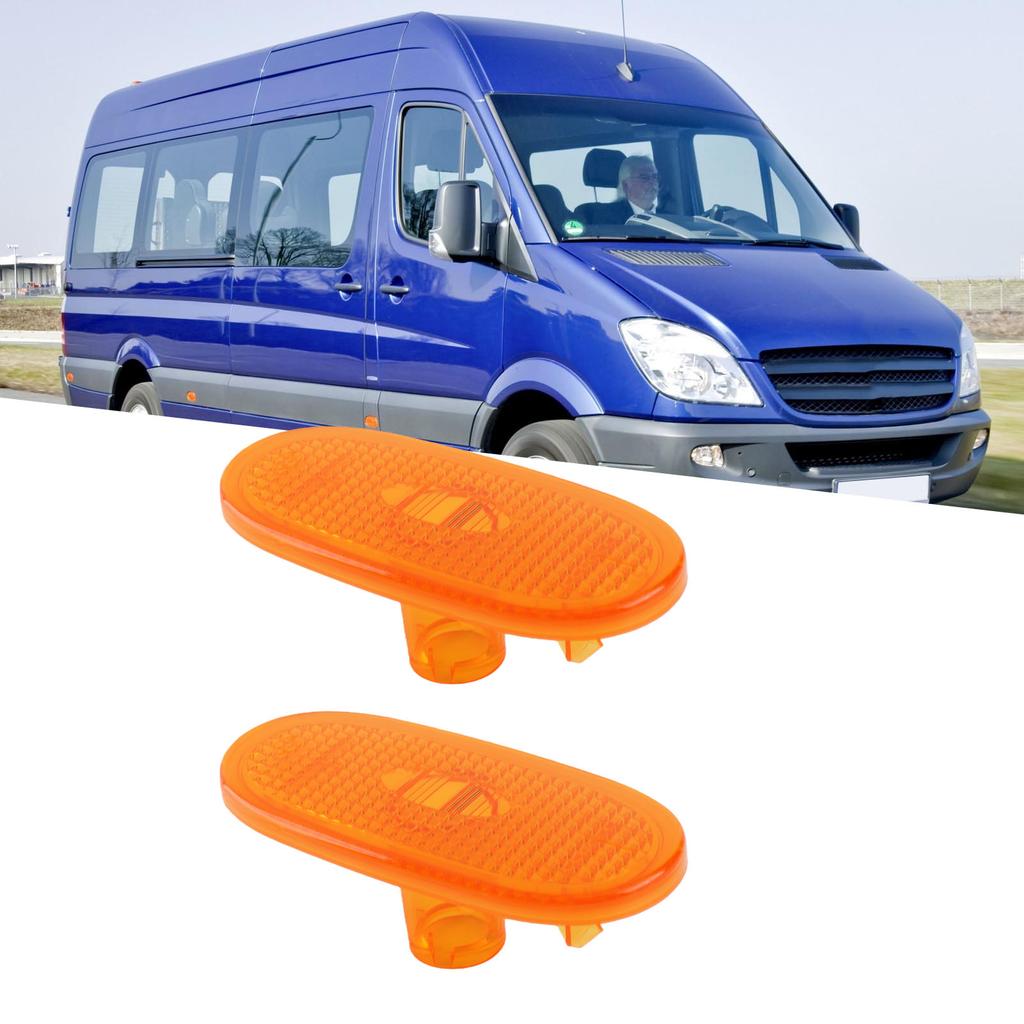 Side Marker Light Lens ABS Direct Replacement On Installation Compatible with 6 2006 2018 2PCS Set