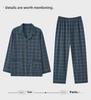 Men's 2024 Plaid Long-Sleeve Pajama Set – Oversized, Spring/Fall, Indoor/Outdoor Wear
