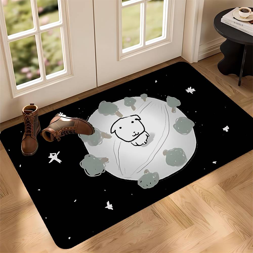 

Cute GANADI Anime Floor Mat Rectangle Anti-slip Home Soft Badmat Front Door Indoor Outdoor Mat Welcome Doormat 50x80cm