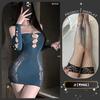 Sexy underwear slim fit hip skirt mesh clothes sexy pure desire hollow perspective abstinence uniform suit