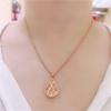 Exquisite Russian 585 Purple Gold Smart Shiny Water Drop Pendant Fashion Temperament Rose Gold Plated Color Gold Necklace