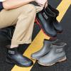 Couple fashion men's low-top non-slip rain boots are non-slip with one foot