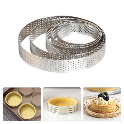 1PC Cookies Edelstahl Torte Form Tartlet Ring Kreis Cutter Kuchen Mousse Form Gebäck Pie