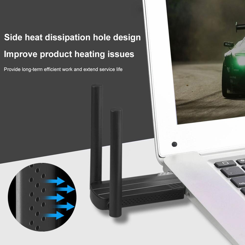 USB 3.0 Adapter Drive Free Network Adapter Supports for Windows Vista/XP/7-11/Linux OS/ OS WiFi 6 Receiver Dongle for Desktop