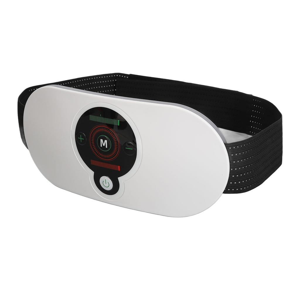 Electric Waist Belt Device 3 Levels Heating Massage Belt Vibration Warming Abdomen Pad Built in Battery