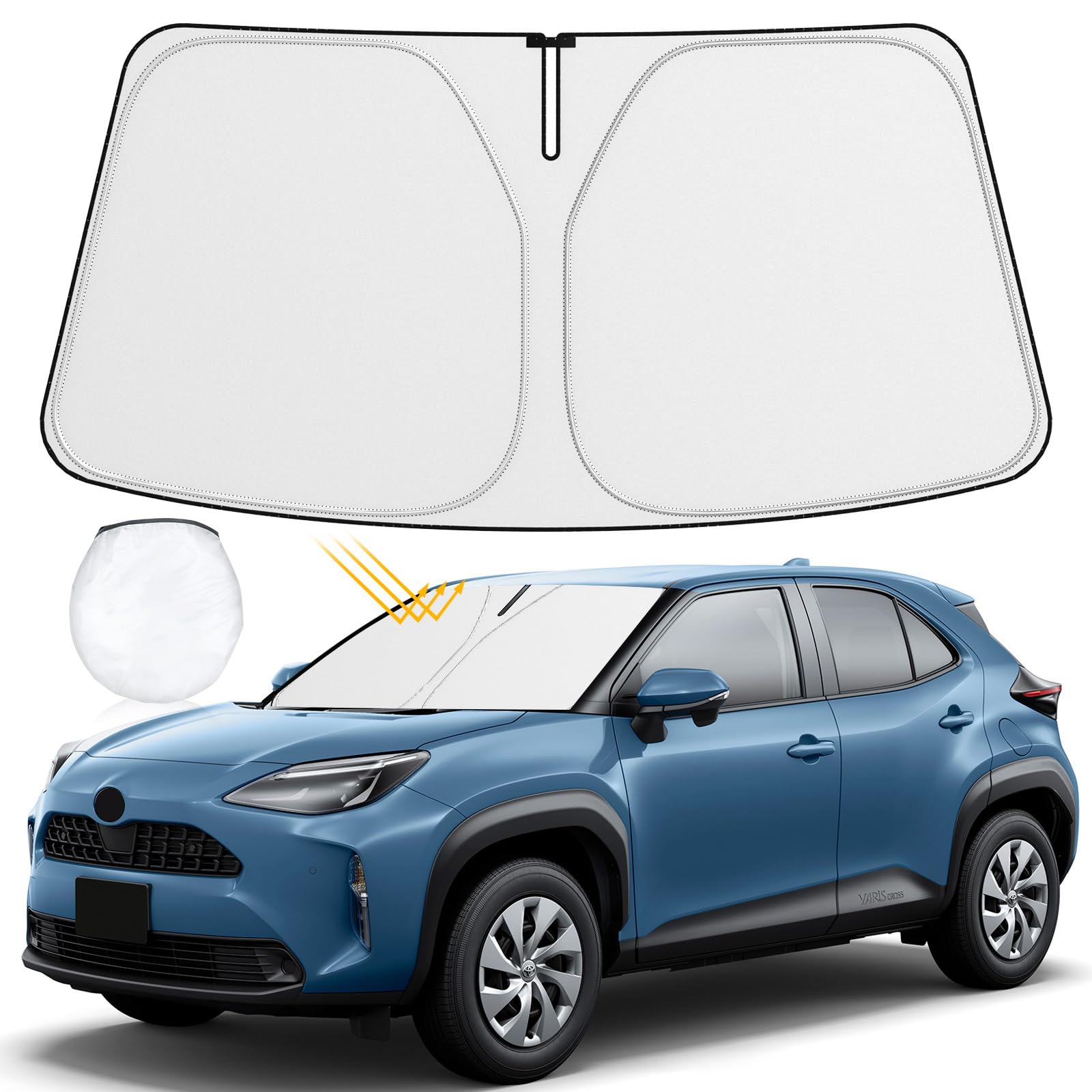 

более 50 Toyota Yaris Cross Передний солнцезащитный экран Yaris Cross Текущий автомобиль солнцезащитный экран Затемняющая ткань Защита от УФ-лучей Предотвращение солнечных ожогов Предотвращение ухудшения