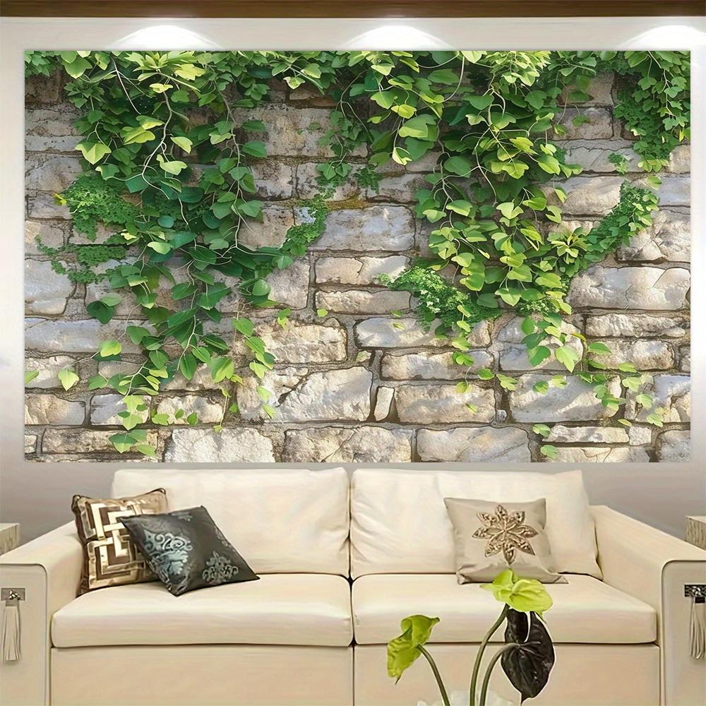 1 piece brick wall natural plant background banner suitable for birthdays holidays parties multiple sizes to choose from