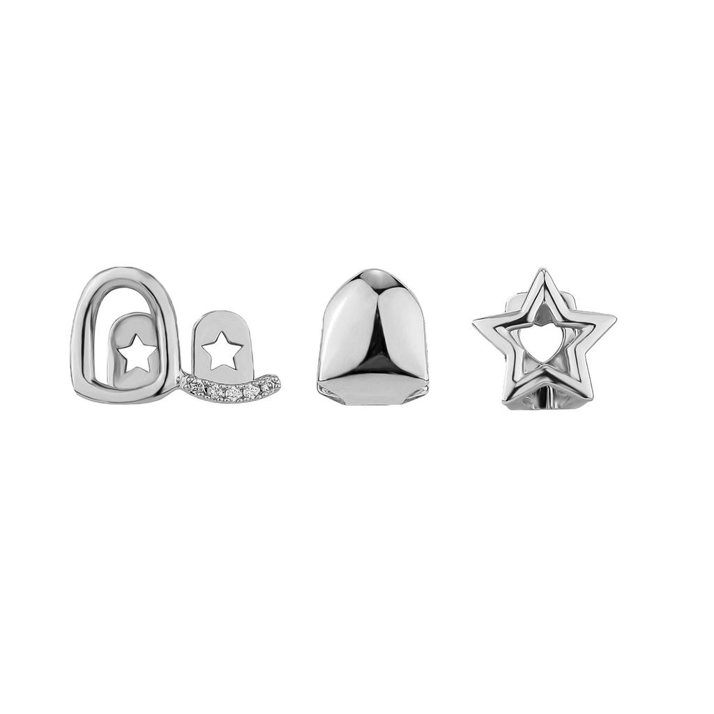 Real Gold Plated Hip-Hop Teeth Brace TEMU Halloween Hot-Selling Gold Teeth Set Rap Versatile Personality Teeth Accessories Wholesale