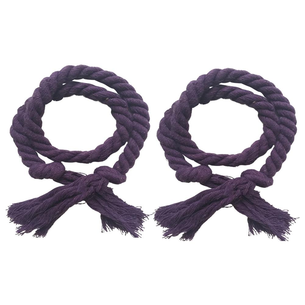

2PCS Curtain Tiebacks Wide Application Curtain Ties Anti-scratch Tassel Decor Cotton Flax Exquisite Curtain Ropes