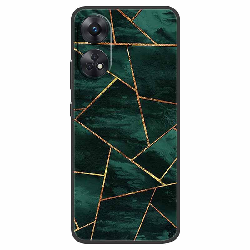 Case For Oppo Reno 8T Cover Black Silicone Soft Phone Back Cases for Oppo Reno8 T 4G Fundas Reno8T CPH2481 6.43" Lovely Fundas