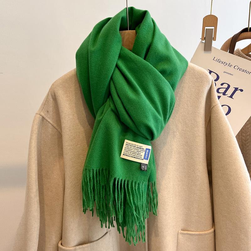 New scarf women's winter versatile shawl imitation cashmere warm high-end couple scarf