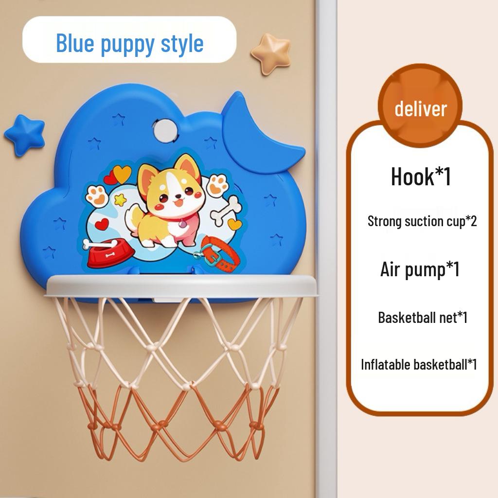 Kids' Silent Scoring Basketball Hoop - No-Drill Wall-Mounted Indoor Toy