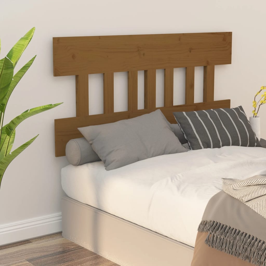 Headboard Honey Brown 123.5 x 3 x 81 cm Solid Pine Wood