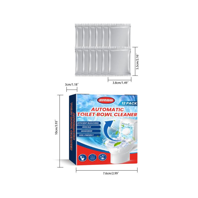 Toilet Bowl Cleaner Automatic Tablets Formula Tough Stain Remover Long Lasting Freshness for Home Bathroom Odor Control