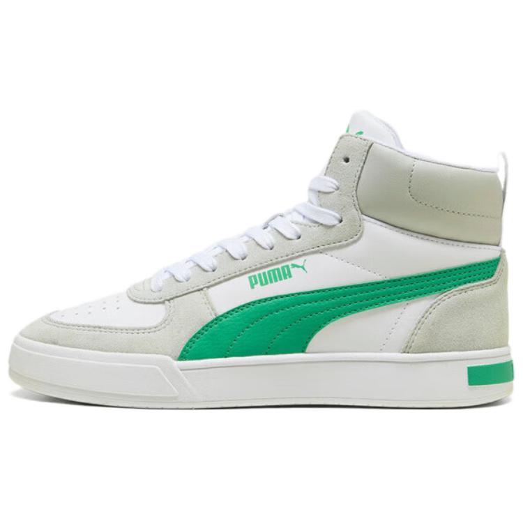PUMA Unisex Caven MID SD Mid Top Sneakers White Green 401798-01