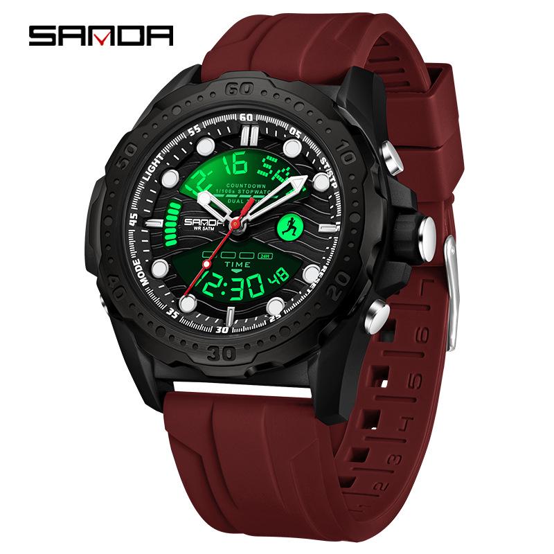 Sanda Multifunctional Waterproof Luminous Men's Sports Watch