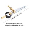 Spring Wing Divider Caliper Adjustable Lockable 4in 150mm Steel Leather Compass Creaser Drafting Compass Tool for Woodworking