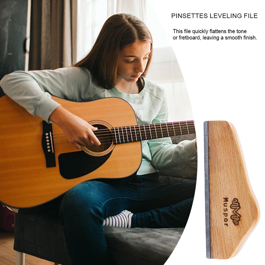 Guitar Fret File Fret Leveling File Hardwood & Carbon Steel Fret End Beveling File 6 In Fret Leveling Beam Guitar Accessories