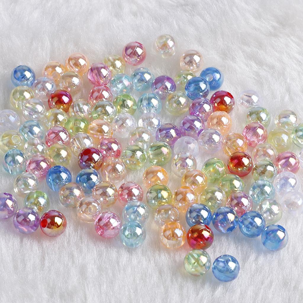 500g DIY Fashion Jewelry Accessory 6MM-12MM Acrylic Beads Round Shape 23 Colors Bracelet Department Spac