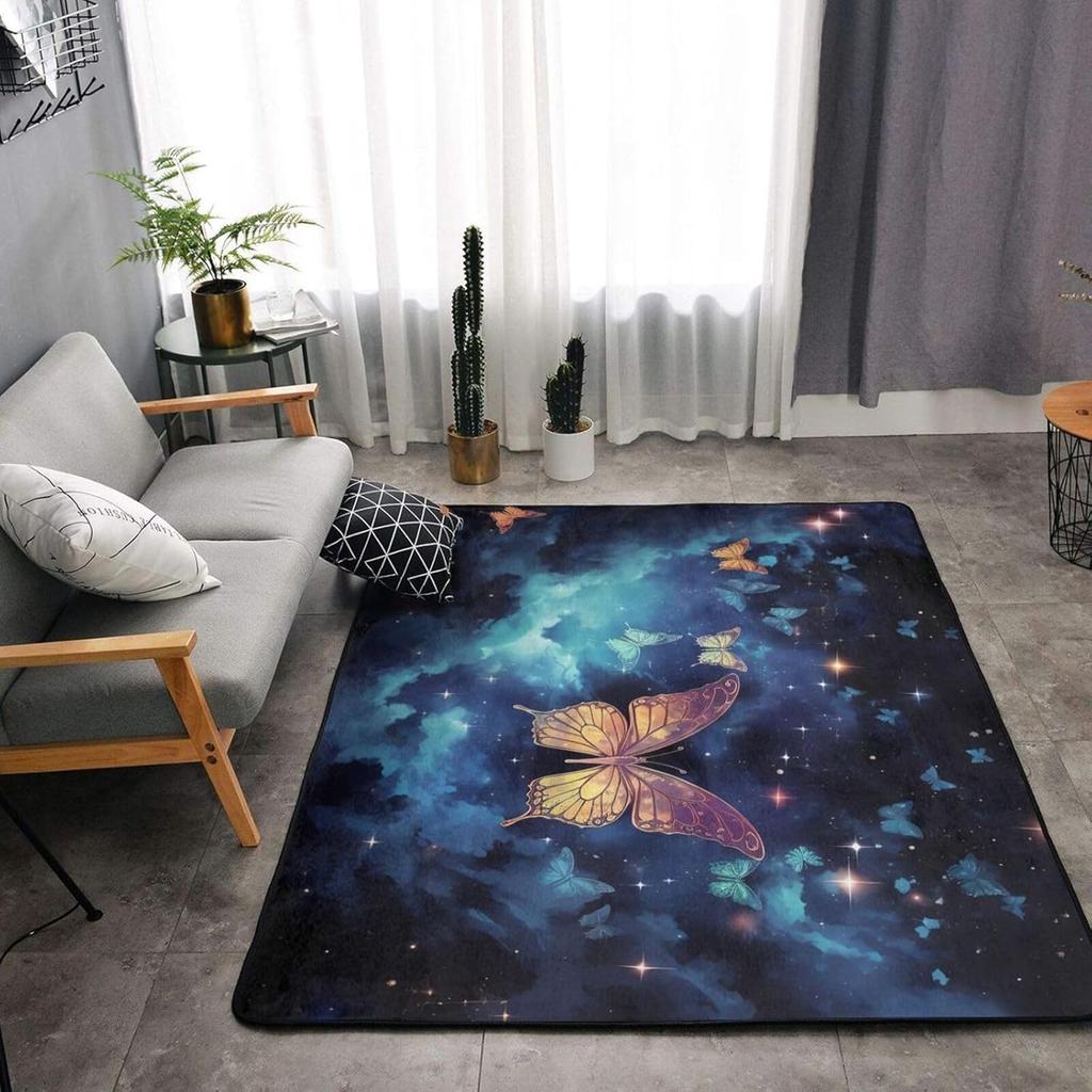 Non-Slip Doormat Low Profile Floor Mats Sugar Skull Rose Area Rug Entrance Mat Machine Washable Carpet for Bedroom Dining Room