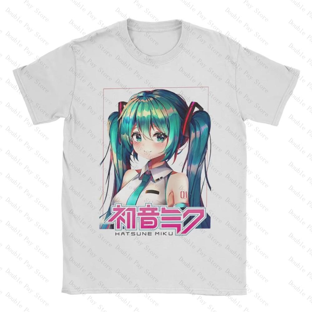 2026 Hatsune Miku Anime T Shirt Unisexs Cotton Tops Tee Aesthetic Oneck Short Sleeve Kids Tshirt Unisexs Shirts Women tshirts
