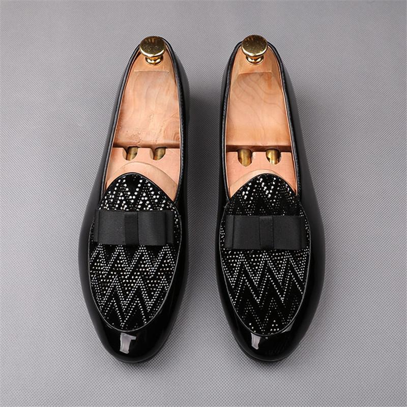 Designer New Men Black Butterfly Leather Slip On Casual Shoes Gentleman Formal Wedding Dress Homecoming Footwear Zapatos Hombre