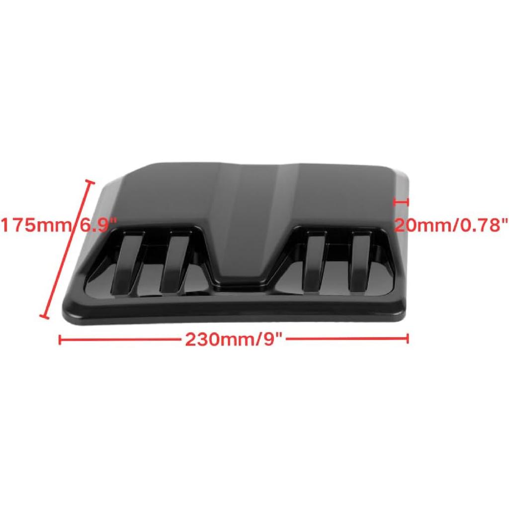 2PCS Universal Car Decorative Air Intake Trim Cover,Hood Air Vent,Air Flow Intake for Car Hood (Black)