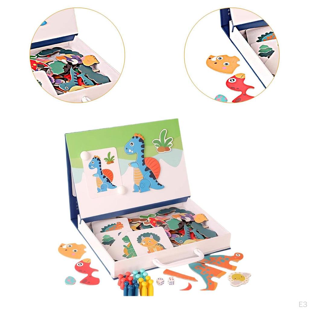 Magnetisk puslesett Finmotorisk ferdighet Pedagogisk sensorisk blokk Matching leker Prinsesse utkledning