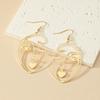 Niche Abstract Hollow Face Earrings - European/American Street Style
