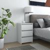 VidaXL Bedside Tables 2 Pcs, Nightstands with Drawers, Bedside Cabinets, Bedroom Storage Furniture, Scandinavian, 806212