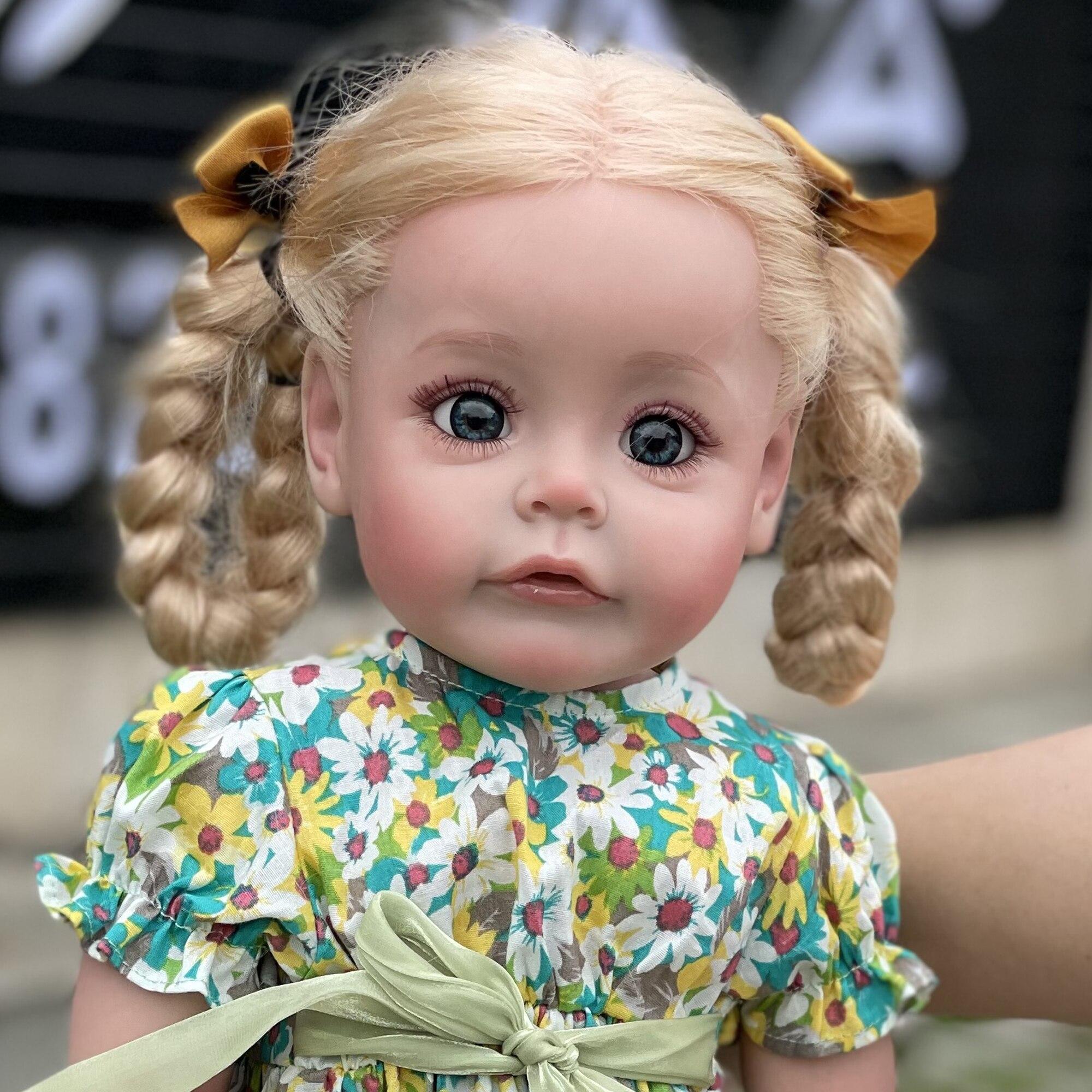 

Кукла Reborn Baby 22 дюйма Suesue, виниловая кукла всего тела, милая, реалистичная, ручная роспись, принцесса, куклы-реборн для девочек