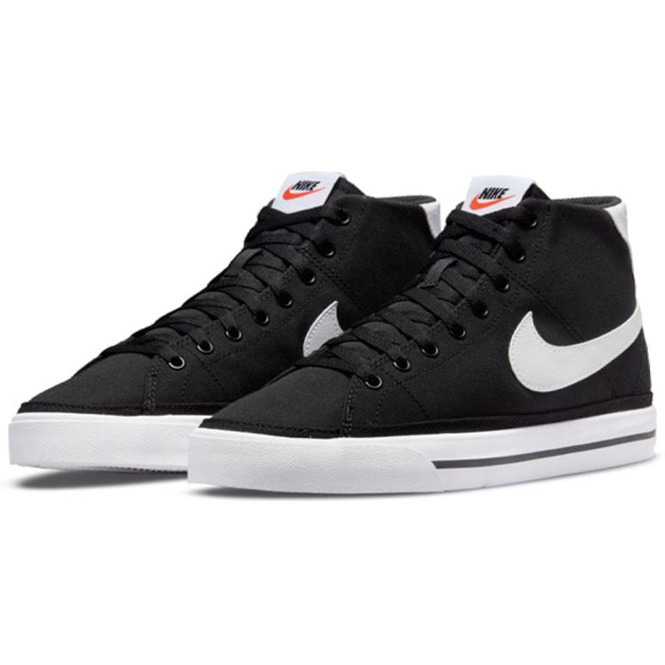 New Nike Court Legacy Canvas Mid 'Black White' DD0162-001