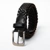 Concise Men's Belt, 30mm Wide, Genuine Leather Mesh Belt, Chocolate, 561279