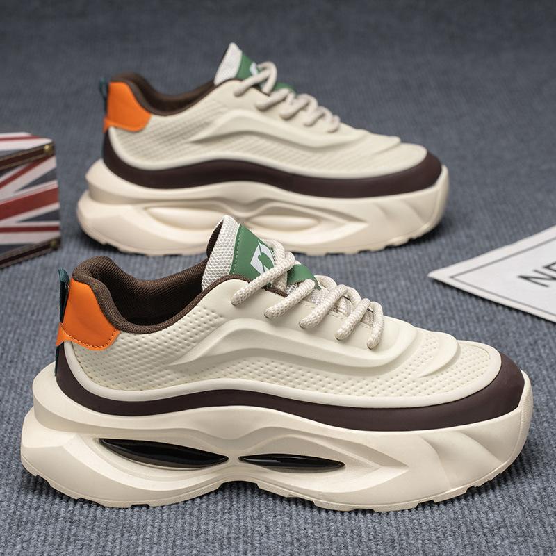 

Designer Men s Platform Sneakers Summer Fashion Lightweight White Shoes Comfortable Soft Sole Heightening Vulcanized Shoes Tênis 39 хаки